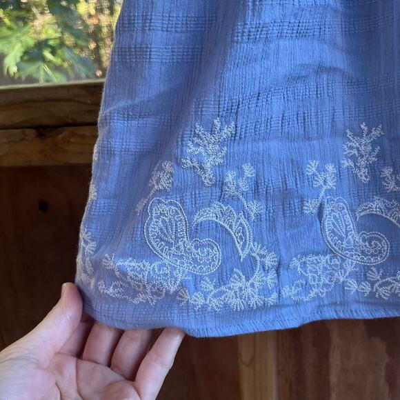 Chelsea & Violet Women's Embroidered Periwinkle Babydoll Dress Size M. NEW - Picture 5 of 11